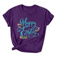 thumbnail image 2 of EGNMCR Easter Print Shirts For Women Graphique Tees For Women Shirts For Women Femmes Easter Imprimé Col Rond à Manches Courtes T-shirt Top en Vrac For Women sur l'Autorisation, 2 of 3