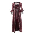 thumbnail image 2 of UPPADA Costumes Gothiques pour Femmes à Manches Longues Victorian Dresses Robe Corset Grande Taille Robe Maxi Fluide Robe de Fête Robe Cocktail Robe Lacée Robe de Mascarade Jolies Robes de Bal Articles en Liquidation, 2 of 6