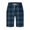 thumbnail image 3 of Diufon Men's Casual Shorts Spring Summer Wide Leg Loose Plaid Printed Elastic Waisted Drawstring Sport Shorts, 3 of 4