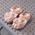 thumbnail image 3 of Girls Princess Sandals for Infant Toddlers Sparkly Rhinestones Pearl Wedding Birthday Closed Toe Summer Shoes, 3 of 6