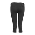 thumbnail image 4 of Timegard Capri Pants for Women Low Waisted Button Skinny Solid Color Leggings Work Pants with Pockets, 4 of 6