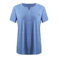 thumbnail image 2 of 2025 Ladies Top V Neck Plus Size Spaghetti Strap Top Solid Color Short Plus Size Scrub Tops Sleeve Pocket Loose T Tops Women Plus Size, 2 of 4