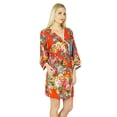 thumbnail image 3 of Bimba Women Short Solid Belt Robe Soft Modal Cotton Wrap Round Plain Bath Robe, 3 of 7