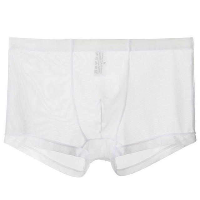 XZNGL Mens Mesh Comfortable Sweat-Absorbing Ultra-Thin Underwear with Flat Angle Pants