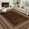 thumbnail image 1 of GOGRANT Washable Area Rug 9x12ft Reddish-brown Non Slip Modern Print Carpet, 1 of 16