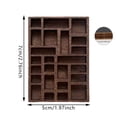 thumbnail image 2 of Hbdhejl Miniature Trinket Shelf Wooden Jewelry Display Tray Rings Earring Storage Smooth Wood Rock Collection Tray Home Decoration, 2 of 3