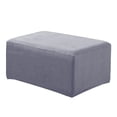 thumbnail image 4 of Abbracc Stretch Ottoman Cover Folding Storage Foot Stool Slipcover Protector Gray, 4 of 8
