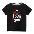 thumbnail image 1 of vdgthytj T-Shirts de la Saint-Valentin pour Tout-Petits Garçons Filles, Enfants, Col Rond Imprimé, Manches Courtes, Hauts, T-Shirt Graphique, Blouse, 1 of 6