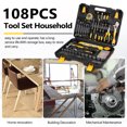 thumbnail image 3 of Tool 108pcs Tool Set Household Hardware Hand Tools Combination Auto Repairing Kit Tool Box, 3 of 7