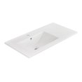 thumbnail image 2 of 35.5-in. W 1 Hole Ceramic Top Set In White Color AI-24576, 2 of 8