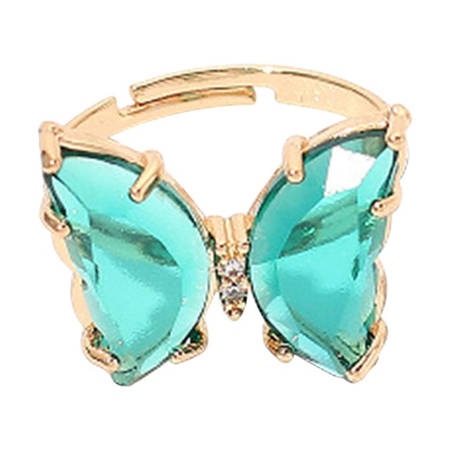 TopLLC Rings Color Transparent Live Mouth Ring Female Ins Net Red Girl Fashion Ring Live ring
