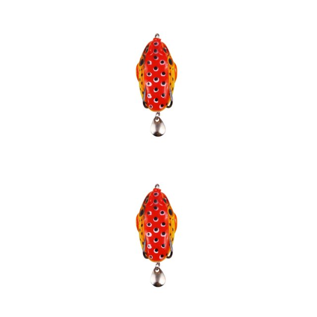 QualitChoice 1/2/3/5 Poisson Leurre Appât Artificiel 8cm Fabrication Taille Compacte Pas de Bavures Exquise Rotation Leurres Pêche Tackle Rouge 2PCS