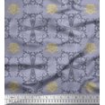 thumbnail image 1 of Soimoi polyester Crepe Fabric Filigree Damask Print Fabric by the Yard 52 Inch Wide, 1 of 3