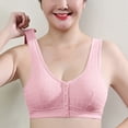 thumbnail image 2 of Timegard Wireless Bras for Women Plus Size Front Closure Button Full Support Breathable Comfy Seniors Bra, 2 of 7