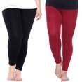thumbnail image 1 of White Mark Leggings Extensibles Doux pour Femmes, Lot de 2, 1 of 2