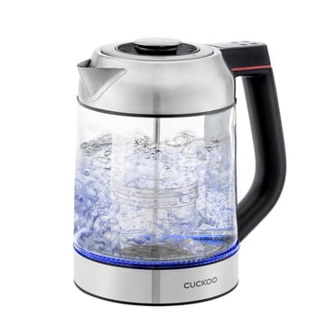Cuckoo Bouilloire Électrique avec Infuseur Bouilloire Électrique en Verre avec Contrôle Multi-Températures Lumières DEL Faciles à Lire Capacité de 1,7 Litre Théière (Ck-G170Bs)