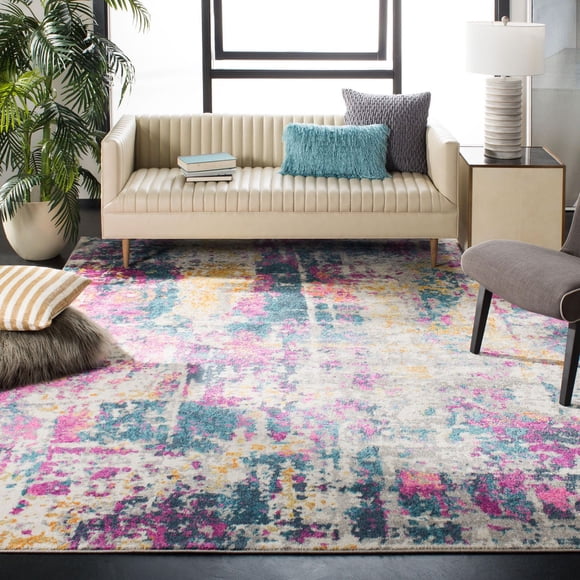 SAFAVIEH Madison Ivory Abstract Area Rug
