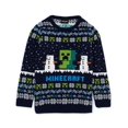 thumbnail image 1 of Minecraft Boys Blue Christmas Jumper, 1 of 5