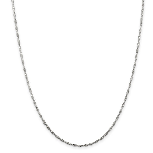 925 Sterling Silver 1.75mm Singapore Chain 20 Inch