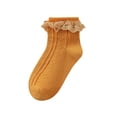 thumbnail image 1 of fatyb Girls Lace Ruffle Socks Cotton Dance Eyelet Crew Socks for Kids Cute Breathable Mesh Dress Socks, 1 of 2