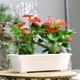 thumbnail image 2 of Window Sill Flower Pot with Holes and Tray for Indoor Outdoor Garden Balcony Vegetable Rectangular Planter, 2 of 5