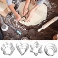 thumbnail image 5 of Moulds 12 Piece Small Stainless Steel Cookie Cutter Set for Heart Flower Star Round Shape - Cake Vegetable Fruit Cutters 12PCS, 5 of 5
