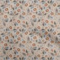 thumbnail image 1 of oneOone Cotton Silk Brown Fabric Floral Sewing Craft Projects Fabric Prints By Yard 42 Inch Wide, 1 of 4