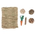 thumbnail image 2 of Hamster Chew Toy Set, Prevent Corrosion  Free  Grass Mat Ball Toy Teeth Grinding  For, 2 of 8