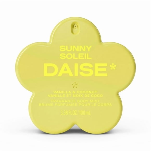 DAISE Sunny Daise Fragrance Body Mist in Vanilla & Coconut, 3.3 fl oz/100 mL, body mist, spritz, spray