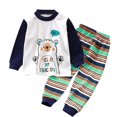 thumbnail image 1 of Pisexur Tenue d'Automne pour Bébé Fille Garçon, Ensemble de Pyjama pour Tout-Petits Garçons Filles, Mode Décontractée, Floral, Col Rond, Manches Longues, Chandail à Enfiler et Pantalon, Tenue de Nuit, Ensemble 2 Pcs pour Enfants, 3 Mois à 6 Ans, 1 of 3