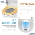 thumbnail image 3 of VOVO Siège de Toilette Bidet Style, Siège Chauffant, Chaud, Sec et Étanche, Veilleuse DEL, Rond, 3 of 7