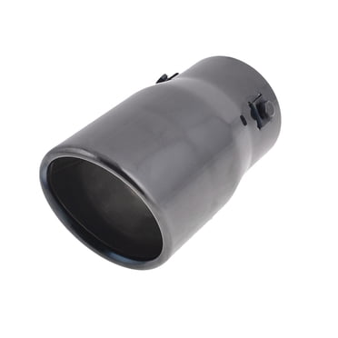 Unique Bargains 3' Inlet Dia Black Stainless Steel Exhaust Pipe Tip Muffler Tail Piping for Car