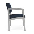 thumbnail image 4 of Lenox Steel Reception Waiting Room Healthcare Guest Chair / Silver Steel / Blue, 4 of 5