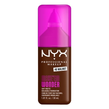 NYX Professional Makeup Make Em Wonder Fond de Teint Mat Naturel, Teinte: Walnut