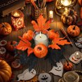 thumbnail image 2 of SLYNSHome Halloween Candle Rings Artificial Maple Leaf Mini Wreath Candle Holder Fall Autumns Thanksgiving Party Decoration, 2 of 7