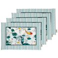 thumbnail image 1 of Vargottam Napperons - Napperon pour Table à Manger, Ensemble de 4 - Serviette en Coton Imprimée et Réversible - Napperons d'Intérieur pour Table de Maison et de Cuisine - Océan (Bleu Sarcelle), 1 of 5