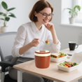 thumbnail image 2 of REK Stainless Steel Thermal Lunch For Adults Leakproof Food Container With Insulated Carry, 2 of 4