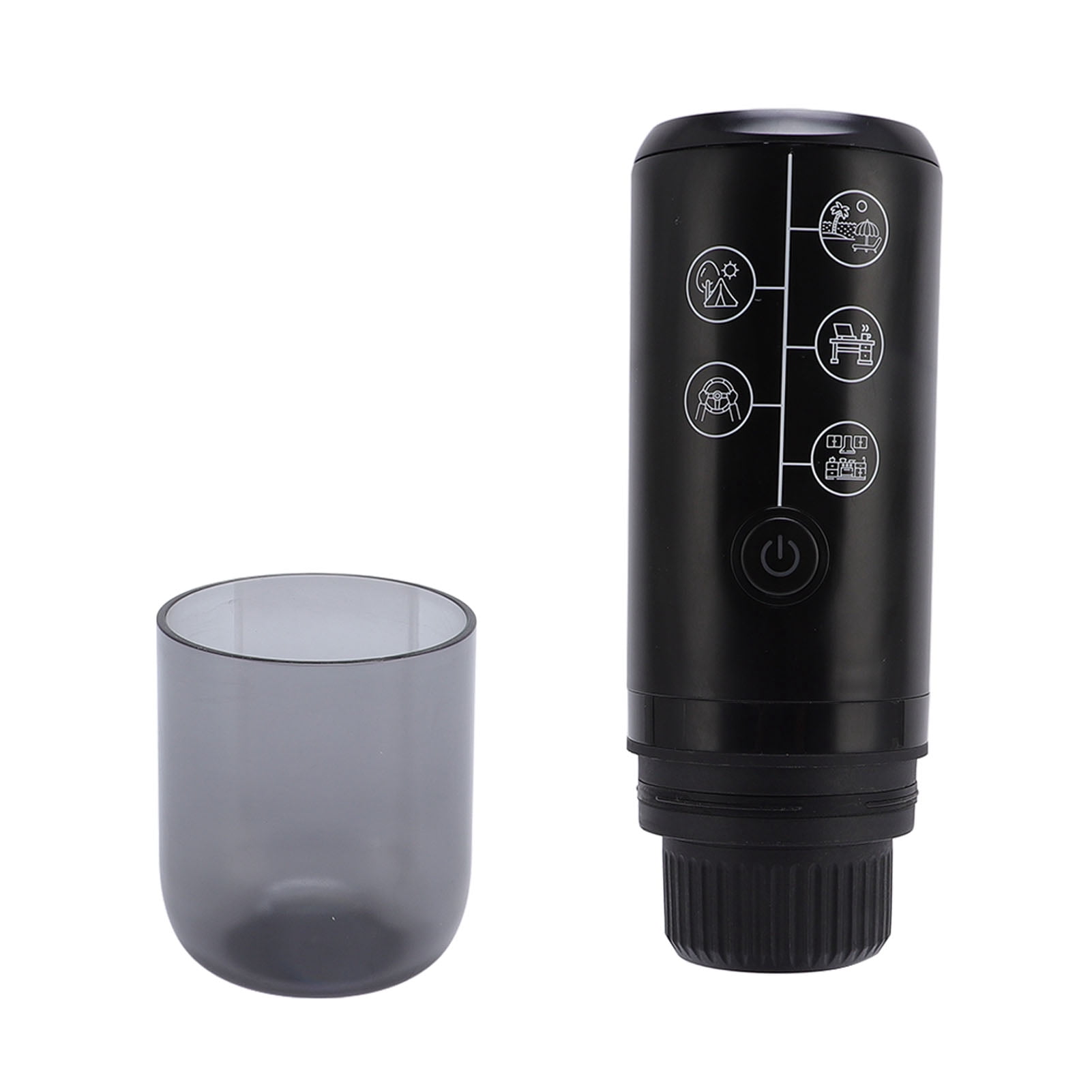 Portable Maker, 20 Bar Mini Travel Coffee Maker, Battery Powered Cordless Coffee Machine, One Key Control Capable of Making Ground Coffee or Capsules, with Polymer Li Battery