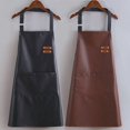 thumbnail image 3 of Premium Unisex Soft PU Leather Apron - Waterproof & Oil-Resistant, Fashionable Design for Kitchen Cooking, Chef Work, and Culinary Tasks – Durable, Comfortable Waist Protection with Storage Function, 3 of 6