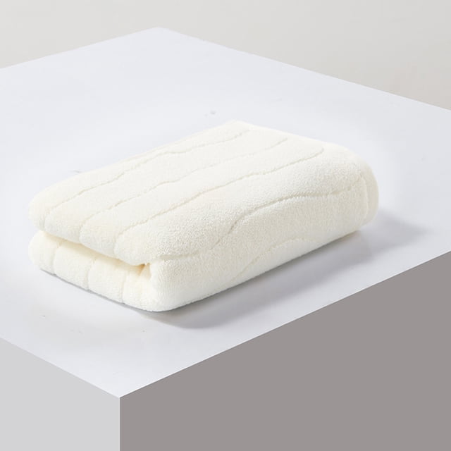 Meitianfacai Towel Thickened Soft Absorbent Plain Color Household Wash Face Gift Towel, White