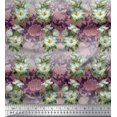 thumbnail image 1 of Soimoi Rayon Crepe Fabric Leaves & Magnolia Floral Fabric Prints by Yard 46 Inch Wide, 1 of 5