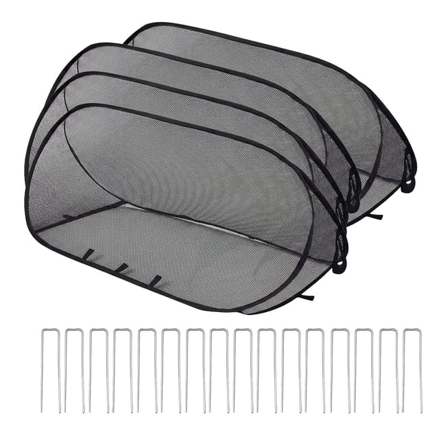 Up Garden Mesh Net Cover 100x40x40cm Foldable Tent WithGround Portable Cage For Raised Bed Bird Barrier Netting For Vegetable Strawber