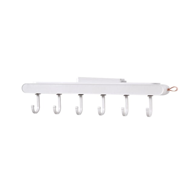 Clearance! Punch-free Pull-out 6 Hooks Kitchen Kitchen Utensils Storage Rack Holiday Deals 2024 Returns Pallet #56