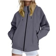 thumbnail image 4 of Miqool Manteau de Pluie pour Femmes Imperméable Coupe-Vent Léger avec Capuchon Imperméable Compact avec Poches, 4 of 9