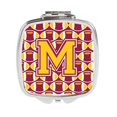 thumbnail image 1 of Carolines Treasures CJ1081-MSCM Letter M Football Maroon & Gold Compact Mirror, 1 of 1