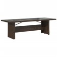 thumbnail image 4 of vidaXL Table de Jardin avec Plateau en Verre Brun 240x90x75 cm Rotin Poly, 4 of 5