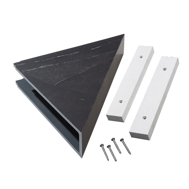 PALISADE Vinyl Waterproof Corner Shower Shelf Black Ice
