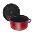 thumbnail image 2 of STAUB La Cocotte 6.75 L Cast Iron Round Cocotte, Cherry, 2 of 11