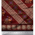 thumbnail image 2 of Soimoi Velvet Fabric Floral Mandala & Elephant Panel Print Fabric by The Yard 58 Inch Wide, 2 of 2