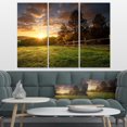 thumbnail image 3 of Designart Fenced Ranch at Sunrise Canvas Wall Art, 3 of 4